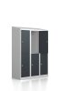 Garderobenschrank - 6 Fächer - Anthrazitgrau