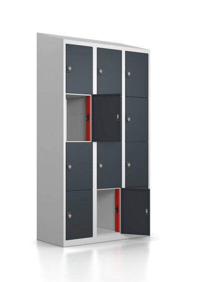 Ladeschrank -12 Ladefächer - Anthrazitgrau