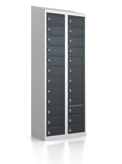 Wertfachschrank - 24 Fächer mit Posteinwurf Anthrazitgrau