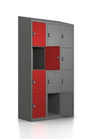 Schließfachschrank !Red Signal - 12 Fächer / Locker Cabinet !Red Signal - 12 Compartments