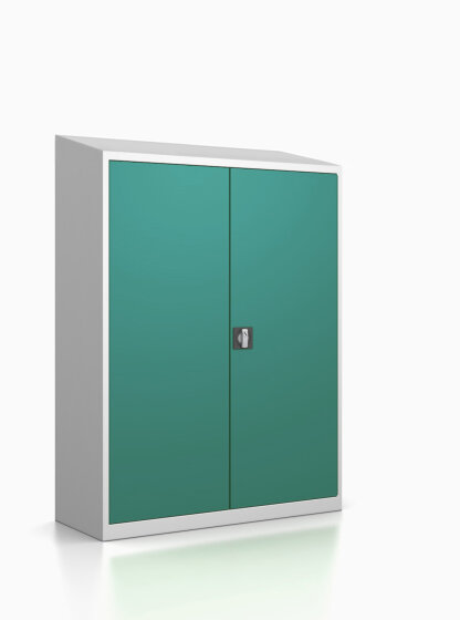 Gebrauchte Brandschutzgarderobe - 10 Kleiderhaken - Minttürkis