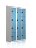 Schließfachschrank - 12 Fächer - Pastellblau