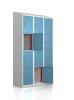 Schließfachschrank - 12 Fächer - Pastellblau