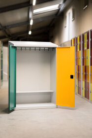 Brandschutzgarderobe mit 10 Kleiderhaken