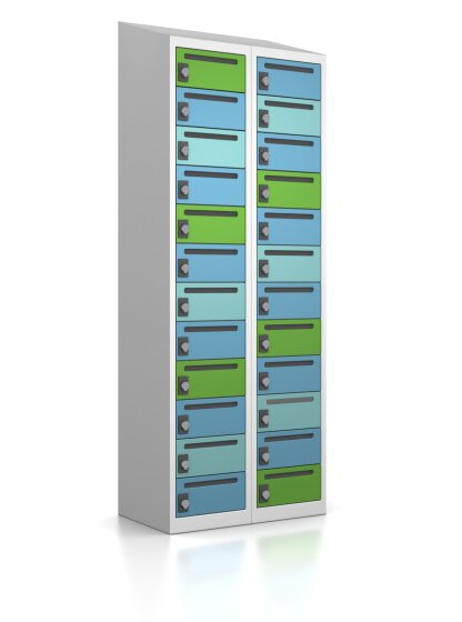 Wertfachschrank - 24 Fächer mit Posteinwurf Morgentau