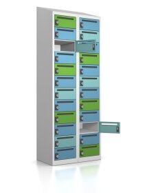 Wertfachschrank - 24 Fächer mit Posteinwurf Morgentau