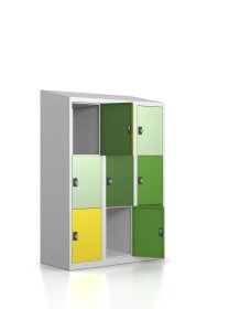 Gebrauchter Schließfachschrank mit 9 Fächern -...