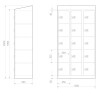 Schließfachschrank - 15 Fächer