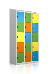Gebrauchter Schließfachschrank - 15 Fächern -...