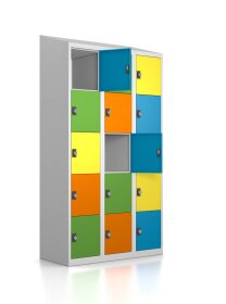 Gebrauchter Schließfachschrank - 15 Fächern -...