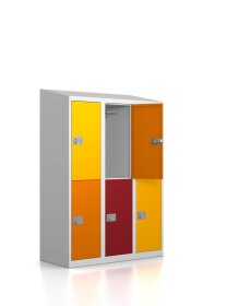 Garderobenschrank - 6 Fächer - elektronisches...