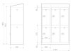 Garderobenschrank - 6 Fächer - elektronisches Tastenschloss - Design 539