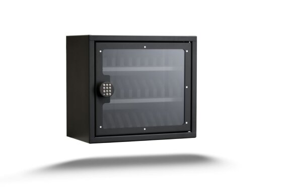 Handybox - 1 Fach mit Sichtfenster für 30 Geräte - elektronisches Tastenschloss