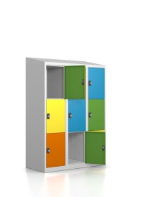 Gebrauchter Schließfachschrank - 9 Fächer /...