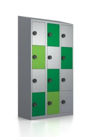 Gebrauchter Schließfachschrank mit 12 Fächern / Design 453