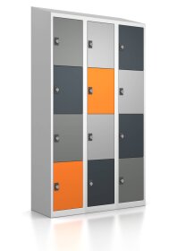 Gebrauchter Schließfachschrank mit 12 Fächern...